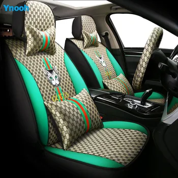 Ynooh Automobilių sėdynės apima jaguar xf f tempas f-tempas xj xe f-tipo xk e-pace car raštas
