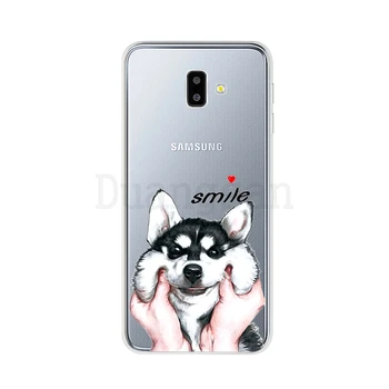 Kietas Minkštos TPU Case For Samsung Galaxy j6 Plius 2018 Atveju Silikono Animacinių filmų Mielas Padengti Samsung J610 J610F SM-J610F Maišelį 6.0