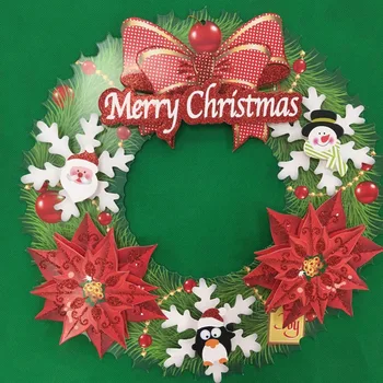 40cm Dirbtinis Kabo Popieriaus Kalėdų Eglutė Kalėdų Vainikas Reklama Linksmų Kalėdų Dekoro Namų Kalėdinė Girlianda
