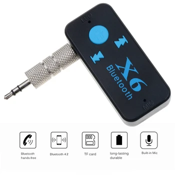 Kebidu 3 in 1 X6 USB Wireless Bluetooth V4.2 Muzikos Garso Imtuvas 3.5 mm Jack Dongle Adapterį, Automobilinio Garso Kabelis 