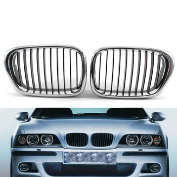 Pusė Chrome Priekiniai Inkstų Grotelės tinka BMW E39 5 Serijos 99-03
