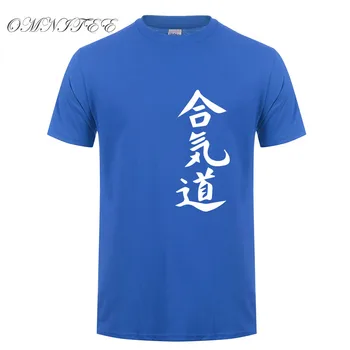 Japonijoje AIKIDO T Marškinėliai Vyrams Naujas Mados vyriški marškinėliai trumpomis Rankovėmis Medvilnės T shirts Vyras Drabužių Nemokamas Pristatymas OT-028