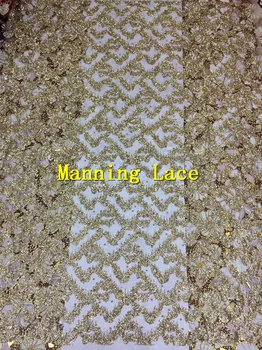 Mados afrikos blizgučiai nėrinių audinio šalis suknelė 5yard/daug siuvinėto tiulio su nėrinių klijuojami blizgučiai