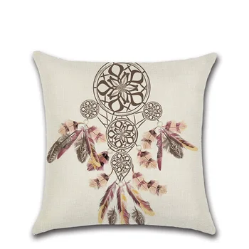 Indijos Stiliaus Gėlių Avių Plunksnos Dekoratyviniai pagalvių užvalkalai Medvilniniai Skalbiniai Dekoratyvinių Pagalvėlių Apvalkalus, Sofa-lova, Miegamojo Namų Dekoro 45x45cm