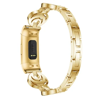 Už Fitbit Mokestis 4 Prabanga su kalnų krištolas Smart Nerūdijančio moterų watchband Pakeisti Fitbit Mokestis 4 Apyrankės Apyrankė