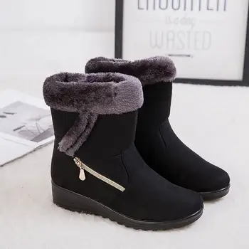 Žiemą, suapvalinti tne laisvalaikio bateliai moteris 2019 kietas pliušinis batai moterims zapatos de mujer šiltas žiemos batai moterims sniego batai
