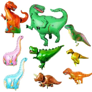 1pc Didelis 4D Vaikščioti Dinozaurai Folija Balionai Baby Shower Kiids Gimtadienio Deco Dinozaurų Šalis Tiekia Helio Globos Vaikų Žaislas
