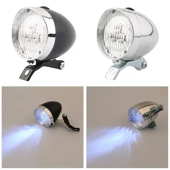 Karšto 3 LED Fiets Koplamp Dviračio Priekinis Žibintas Hoge Kwaliteit Retro Koplamp Derliaus Zaklamp Lempa už dyką verzending
