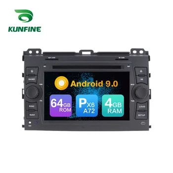Android 9.0 Core PX6 A72 Ram 4G Rom 64G Car DVD GPS daugialypės terpės Grotuvas, Automobilis Stereo-TOYOTA PRADO Cruiser 120 radijo headunit