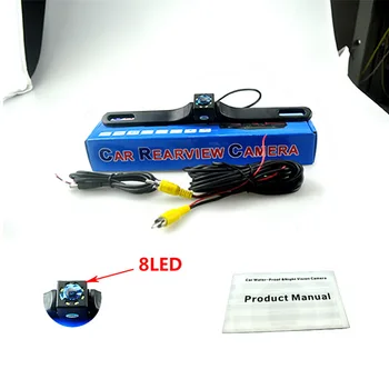 Geriausia pardavimo HD CCD Vandeniui Automobilio Galinio vaizdo Kamera Atsarginės Naktinio Matymo Atbuline Kamera 8 LED