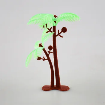 20PCS Mini Kokoso Medžio Tortas Dekoro Imituojamas Kokoso Medžio Darbalaukio Ornamentu Paplūdimio Scena, Pyragas Apdaila Kokoso Medžio Režimas