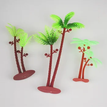 20PCS Mini Kokoso Medžio Tortas Dekoro Imituojamas Kokoso Medžio Darbalaukio Ornamentu Paplūdimio Scena, Pyragas Apdaila Kokoso Medžio Režimas