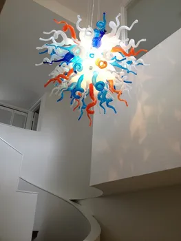 AC LED Fojė Apšvietimo Villa Apdailos Ranka Pūstinis Stiklas Liustra Multi-colored