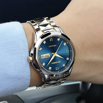 Mados Verslo Mens Watches Japonija Viršuje MIYOTA Judėjimo Sapphire atsparus Vandeniui Automatinis laikrodis Vyrams Suknelė, Mechaninius Laikrodžius