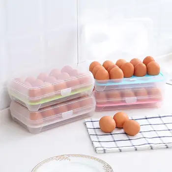 15 tinklų Kiaušinių Šaldytuve Šviežios Dėžutė Kiaušinių Laikiklį Virtuvės Indą Dėžės Blokavimo Kiaušinių Laikymo Organizatorius V8Y9 Maisto A0G9