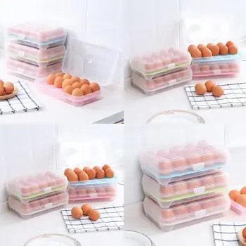 15 tinklų Kiaušinių Šaldytuve Šviežios Dėžutė Kiaušinių Laikiklį Virtuvės Indą Dėžės Blokavimo Kiaušinių Laikymo Organizatorius V8Y9 Maisto A0G9