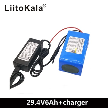 LiitoKala 24V 6Ah 7S3P 18650 Baterija ličio baterija 24 v Elektrinis Dviratis mopedas /elektra/ličio jonų baterija +29.4V2A