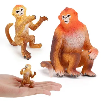 Modeliavimo Laukinių Gyvūnų Skaičius, Vaikams, Žaislai, Golden Monkey Modelio Papuošalus Mokymo Žaislai Mielas Mažai Dovana