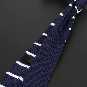 Brand New Men ' s Vintage Dryžuotas Megztiniai Kaklo Ryšius Vyras Šalis Mados Spalvinga Mezgimo Kaklaraištis Tamsiai Raudona Vestuvių Slim Necktie Cravata