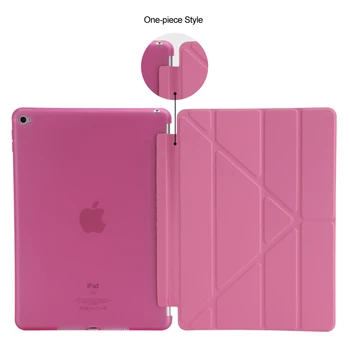 Silikoninis Minkštas Atgal Case for iPad 2 3 4 5 6 7 Mini 4 3 2 1 Kelių kartų PU Odos Auto Pažadinti Smart Cover for Apple iPad Pro 10.5