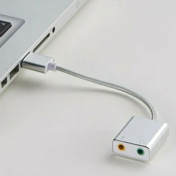 Išorinių USB 2.0 3D Virtual 7.1 Kanalo Garso Garso Kortelės Adapteris, 3,5 mm USB Tipo AStereo išėjimo lizdas, skirtas Asmeninis Kompiuteris Nešiojamas