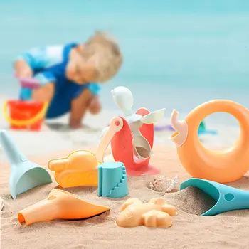 Kūdikių Vonios Žaislai, Minkštos Gumos Vasaros Paplūdimio Žaislai Vaikams, Smėlio, Vandens Žaisti Krepšelis Tuščias Kibiras Animacinių Filmų Gyvūnų Smėlio Formų Įrankiai Žaidimas Žaislai