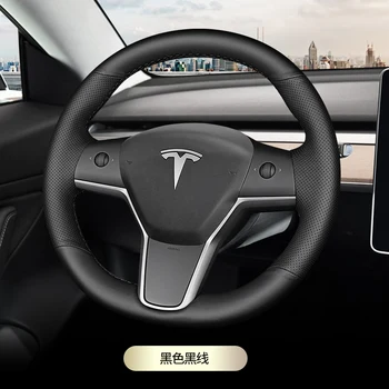 Automobilio Vairas Padengti Tesla Model 3 2017-2020 Dygsnio Apie Wrap Interjero Aksesuarų 
