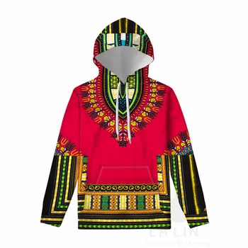 Klasikinis Moterų/vyrų Hoodies Puloveriai Afro Dashiki Afrikos Spausdinimo ilgomis Rankovėmis su Gobtuvu Palaidinės 2020 Mados Ponios Streetwear