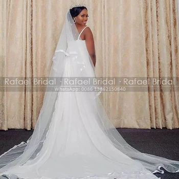 Mados Streamer Ilgai Undinė Vestuvių Suknelė Iki 2021 M. Balti Spagečiai Dirželis Bohemijos Nuotakos Suknelės Oficialią Moterims