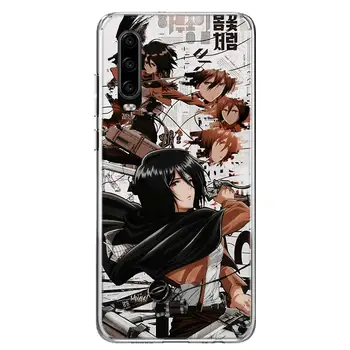 Karšto Ataka Titan Manga Telefoną Atveju Huawei P40 30 P20 P10 Mate 10 20 30 Lite Pro P Smart Z Plius 2018 2019 Padengti Coque