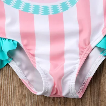 Emmababy Vaikams Baby Girl Dryžuotas Arbūzas maudymosi kostiumėlį, maudymosi Kostiumėliai, vientisas Bikini Maudymosi Kostiumą Plaukimo Bodysuits
