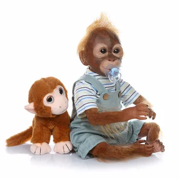 Naujas Stilius 20Inch Baby Doll Žaislas Beždžionė Audinio Organas, Silikono 52 cm Minkštas Macaco boneca Reborn Lėles Cosplay Ape Vaikų Dovanų