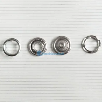 100/200 Rinkiniai 9mm Metalo Atidaryti Žiedas Nr. Siūti Snaps Tvirtinimo detalės Mygtuką Naudoti Siuvimo amato Nikelio
