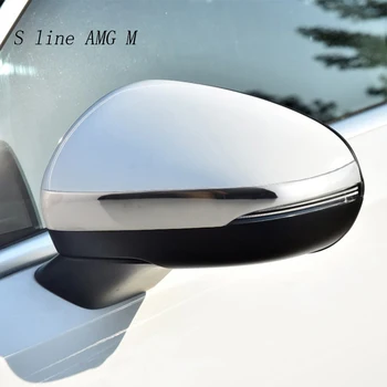 Automobilio stilius Mercedes Benz A Klasės W177 A180 galinio vaizdo veidrodžio rėmo durų Horn Apima Lipdukai Apdaila nerūdijančio plieno priedai