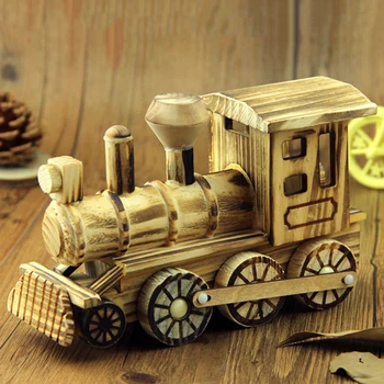 Kūrybos Modeliavimas Lokomotyvų Rankų Darbo Mediniais Traukinio Žaislų Vaikams Greative Dovana Mados Namų Medinių Amatų Namų Puošybai
