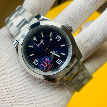 Mados prabangių vyriškų laikrodžių serija 40MM blue dial 2813 automatinė judėjimas nerūdijančio plieno dirželis vyriški žiūrėti