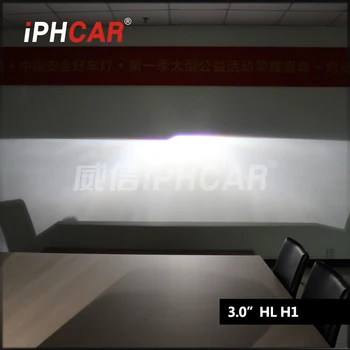 Nemokamas Pristatymas IPHCAR Automobilių Stilius Auto Žibintai Bi-xenon Projektoriaus Objektyvas su White Angel Eyes Šviesos Vadovas Projektorius Šydas