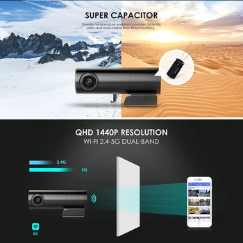 OLOPKY LS01 Brūkšnys cam priekiniai ir Galiniai WIFI 2K 1080P Automobilių DVR kamera brūkšnys auto vaizdo įrašymo naktinio matymo app 24H Stovėjimo Stebėti