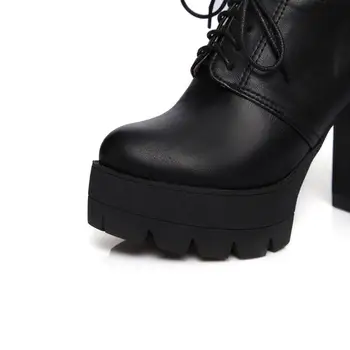Asumer 2020 platforminiai batai moterims, siurbliai, nėriniai-up sutartis mados aukštakulnius batus, kietas pu, suapvalinti tne vieną batai, suapvalinti pirštas
