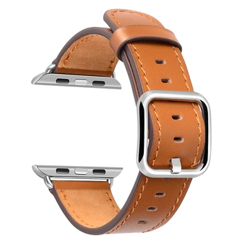 Natūralios Odos Watchband dirželis apple laikrodžių dirželiai drobės juosta iwatch 3/2/1 38mm 42mm diržo apyrankė smart žiūrėti