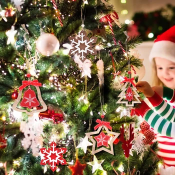 Kalėdų Eglutės Papuošalus Star Bell Medžio Snaigės Kalėdų Medžio Amatų Festivalis Šalis Kabo Dekoro Kalėdų Ornamentu Vaikų Dovanų