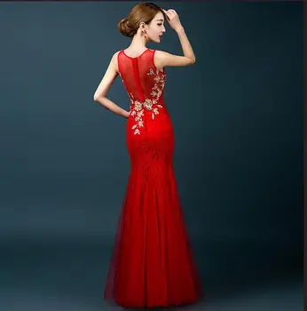 Duobute Diamond Slim apynasrio suknelė slidinėti Cheongsams 2020 naujas mados vakarinę suknelę nuotaka susituokė taurę ilga suknelė w913