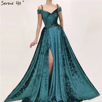 Žalia Naujausios Konstrukcijos Rankovių Diamond Vakaro Suknelės Varčias Paprasta Seksualus Vakare Chalatai 2020 Giedras Hill LA60895
