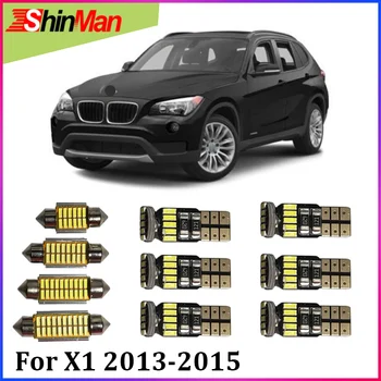 ShinMan 15X Error Free Auto LED AUTOMOBILIŲ Lengvųjų Automobilių LED Interjero Automobilio apšvietimo BMW x1 X1 LED Vidaus apšvietimo rinkinys 2013-m. LED AUTOMOBILIŲ