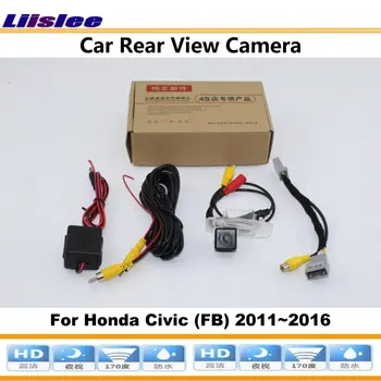 Honda Civic (FB) 2011-2016 Automobilį Atbuline Galinio vaizdo Kamera ir RCA Adapteris, Jungiantis Originalus Gamyklos Ekrane CAM