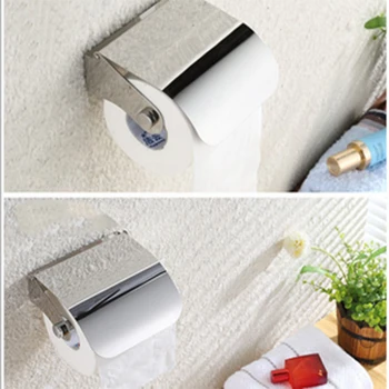 Popierinių rankšluosčių laikiklis vonios kambarys audinių langelį Nerūdijančio plieno tualeto kūrybos tualetinio popieriaus dėklas, vonios kambarys popieriaus turėtojas