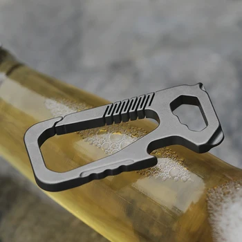 Titano Karabinai Key Chain Turėtojas Anti-Lost Keychain Karabinai Mutil Funkcija Namų Įrankis su Butelio Atidarytuvas
