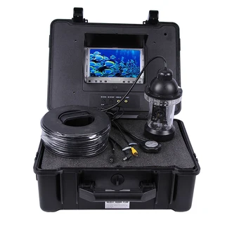360 Laipsnių Sukimosi Povandeninės Žūklės Vaizdo kamerų, LEDO Žuvų Ieškiklis W/7' LCD/DVR//Remote Control/ABS Atveju/30 Metrų Kabeliu