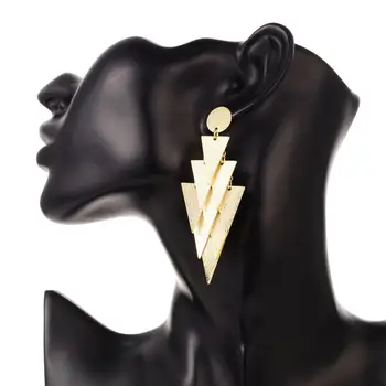 Originalus Prekių Geometrinis Pareiškimą, Auskarai, Super Didelis Moterų Trikampis Bijoux Brinco Europos Dizaino Kutas Ausies Priedai