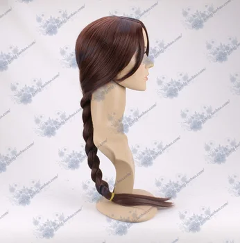 Anime Filmo Tomb Raider Lara Pynė Perukas Žaidimas Charactor Lara 70cm Ruda Nerijos Stiliaus Eilėje Cosplay Sintetinių Plaukų + Perukas Bžūp
